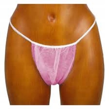 Bielizna stringi jednorazowe włókninowe DAMSKIE do masażu a'100 różowe
