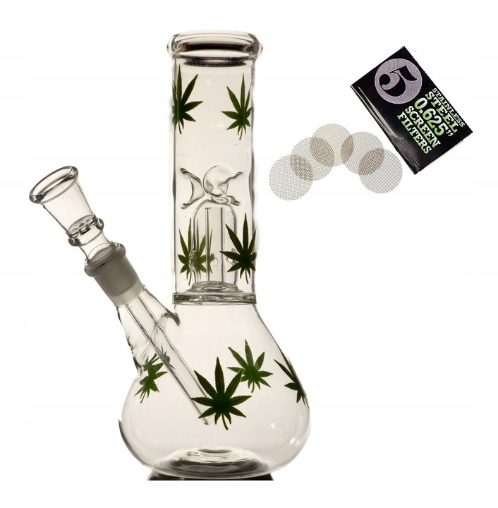 Fajka wodna bongo szklane ICE Don't Panic Leaf