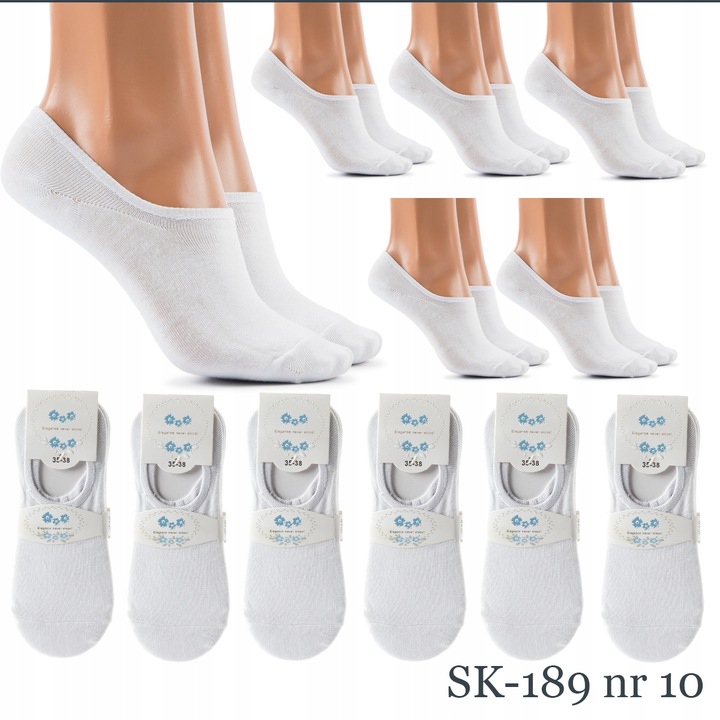 6x STOPKI DAMSKIE BAWEŁNIANE KOLOROWE SKARPETKI SILIKON WESOŁE WZORY