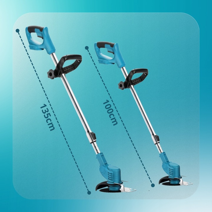 PODKASZARKA AKUMULATOROWA KOSA WYKASZARKA NA KOŁACH 2X AKU 21V DUŻY