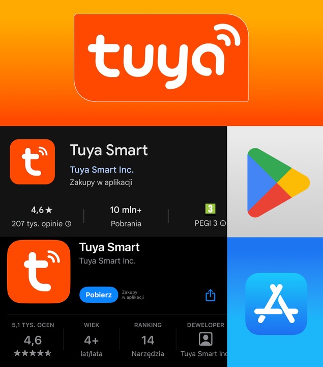 ZEWNĘTRZNA CZARNA BEZPRZEWODOWA KAMERA WIFI OBROTOWA IP 4MPX TUYA SMART DVS