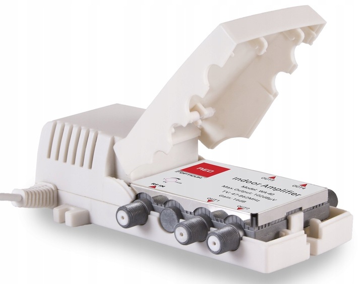 Wzmacniacz Sygnału TV DVB-T FM 1/ 4 wyjścia Antenowy DVB-T 16dB