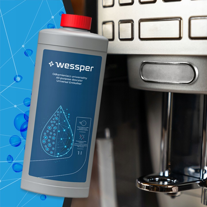 MOCNY Odkamieniacz w Płynie 1L UNIWERSALNY DUŻY Wessper do Ekspresu -1000ml