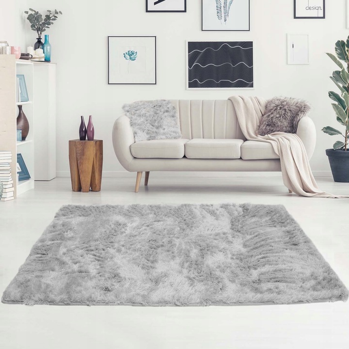 MIĘKKI PLUSZOWY DYWAN ANTYPOŚLIZGOWY PLUSZ 120X170 DO PRANIA