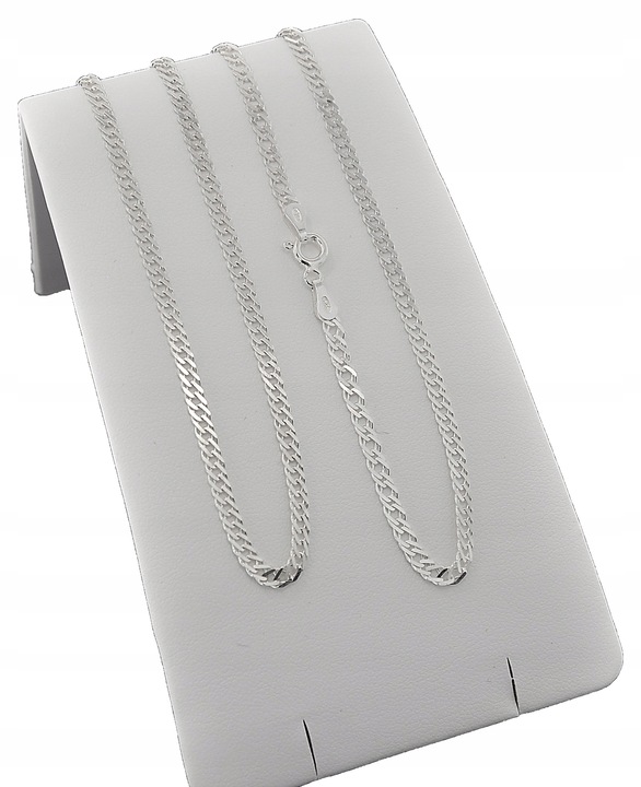 ŁAŃCUSZEK SREBRNY MĘSKI ROMBO 50cm SREBRO pełne 925 DLA NIEGO NA PREZENT