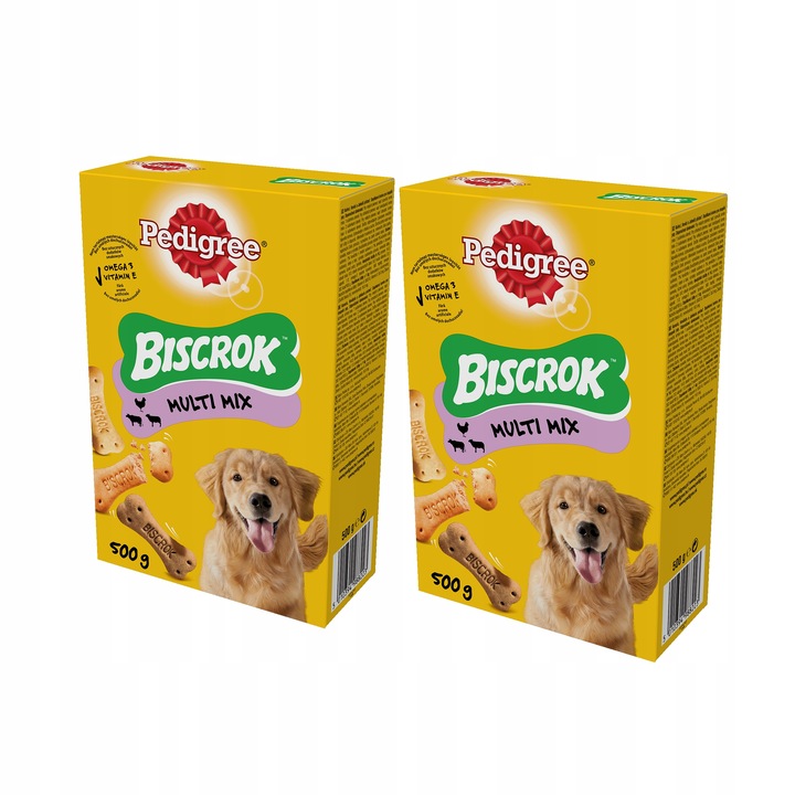 PEDIGREE Biscrok ciastka dla psa w kształcie kostek 2x500 g