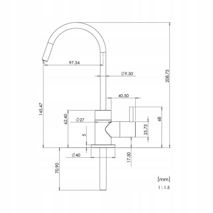 FILTR PODZLEWOZMYWAKOWY DAFI FLOW COMFORT D-1 ZESTAW