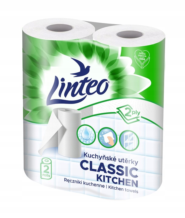 Ręcznik papierowy celuloza Linteo biały 12x2 szt