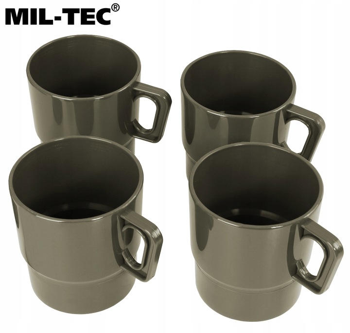 NACZYNIA TURYSTYCZNE ZESTAW DLA 4 OSÓB 26 CZĘŚCI MIL-TEC Camping Table OLIV