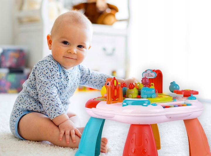 STOLIK EDUKACYJNY INTERAKTYWNY PIANINKO CIUCHCIA PIANINKO BĘBENEK PTASZEK