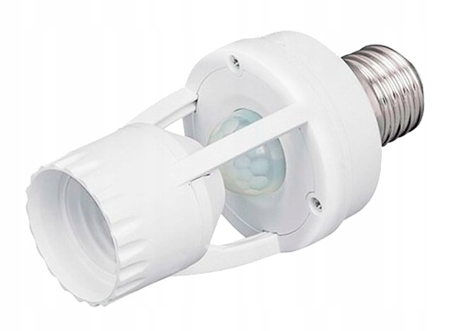 OPRAWKA ŻARÓWKI E27 Z CZUJNIKIEM RUCHU ZMIERZCHU PIR LED DO LAMPY