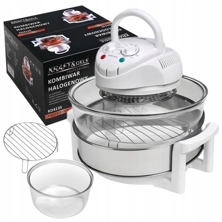 KOMBIWAR PIEC HALOGENOWY MINI PIEKARNIK GARNEK ELEKTRYCZNY 18L 1500W