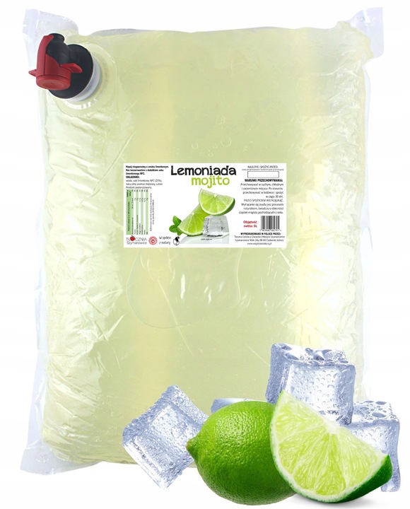 LEMONIADA MOJITO NATURALNA LIMONKA MIĘTA 100% MOHITO NFC ZDROWA ŚWIEŻA