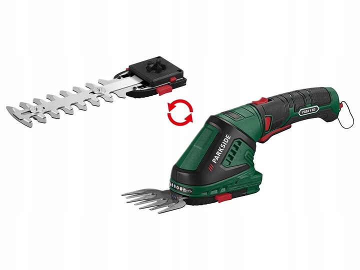 PARKSIDE Akumulatorowe Nożyce DO Trawy i krzewów 2w1 PGSA 4 B3 +