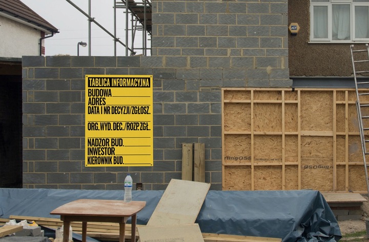 TABLICA BUDOWLANA TABLICA INFORMACYJNA TABLICA INFORMACYJNA BUDOWLANA 50x70