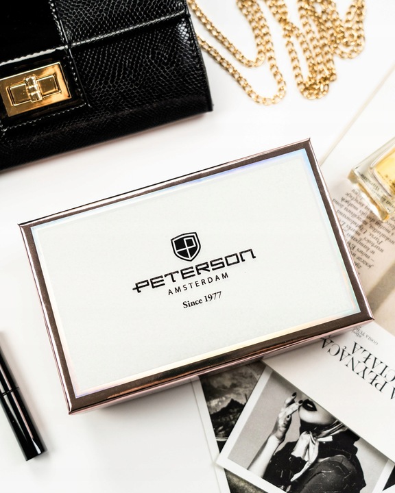 Portfel Peterson z eko skóry damski prezent na dzień matki pojemny z RFID
