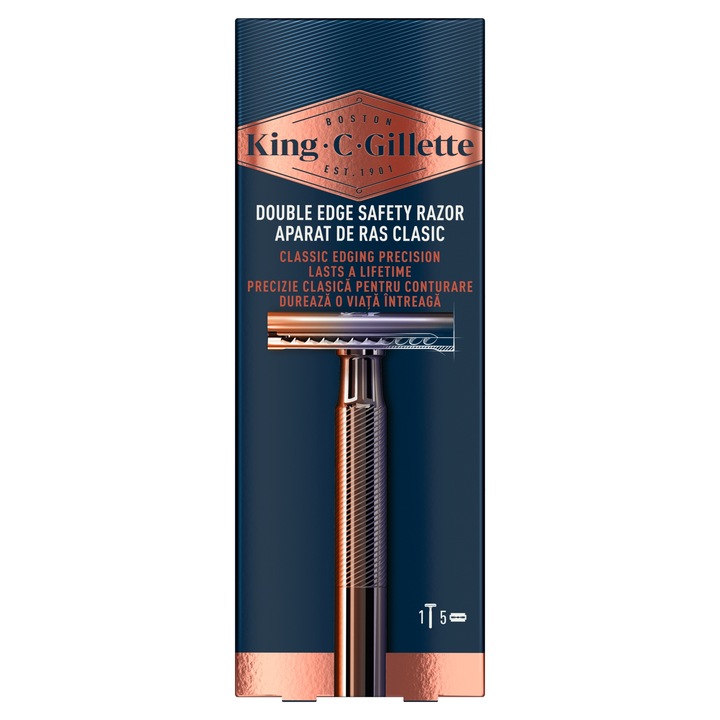 King C Gillette Double Edge, maszynka do golenia z metalową rączką