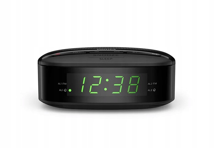 Radiobudzik radio Tuner FM LED podwójny alarm Philips TAR3205