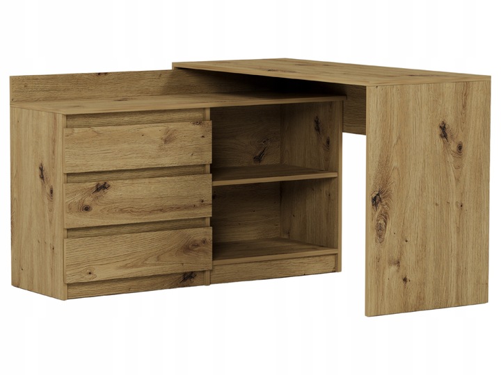 Biurko narożne i komoda zestaw 120x50 artisan N-15