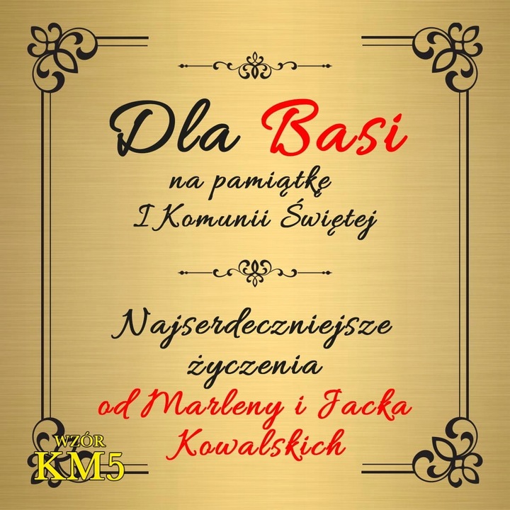 Pamiątka Pierwszej Komunii Świętej Pudełko z Grawerem Dedykacją Na Prezent