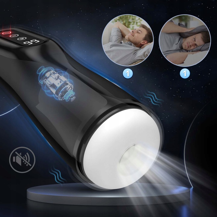 Automatyczne masturbator meski z funkcją ssania, wibracji, ogrzewania