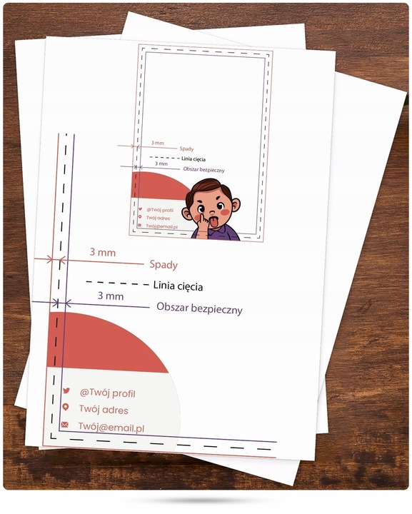 Wizytówki DWUSTRONNE 500 szt. GRUBE 350 g PREMIUM + GRATIS