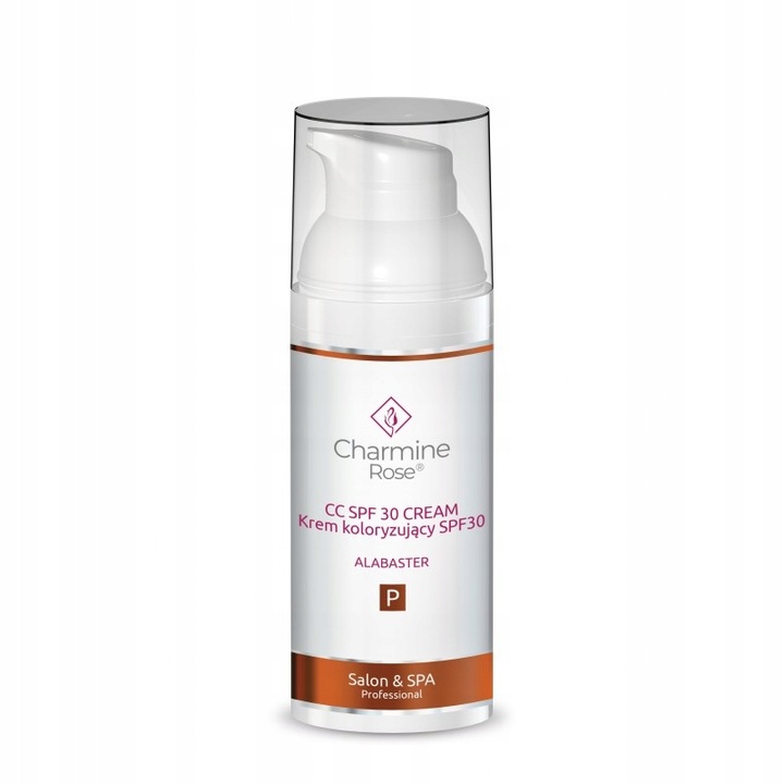 KREM KOLORYZUJĄCY CC SPF 30 CREAM ALABASTER 50ML Charmine Rose NAWILŻA