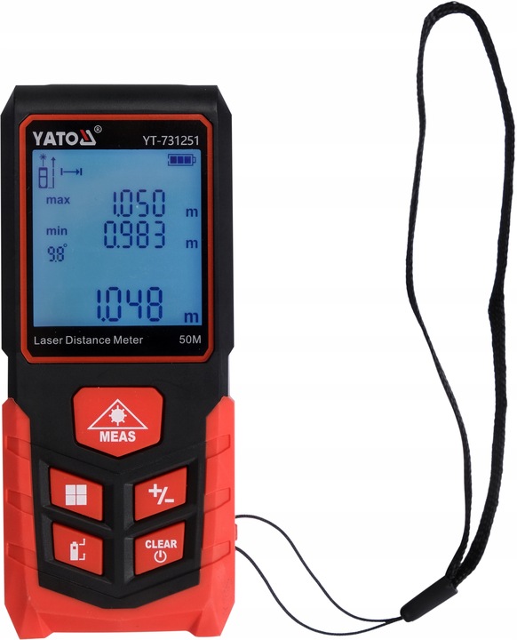 DALMIERZ LASEROWY CYFROWY MIERNIK ODLEGŁOŚCI 50M YATO