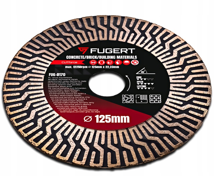 TARCZA DIAMENTOWA DO CIĘCIA GRESU CERAMIKI PŁYTEK SZLIFOWANIA 125MM