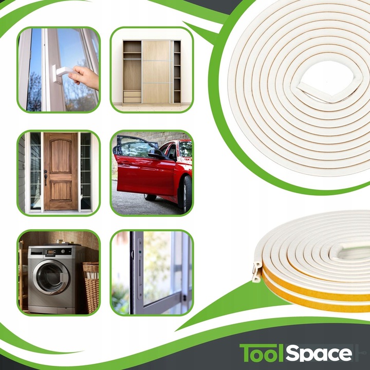 Uszczelka do okien i drzwi D 25mb mb BIAŁY