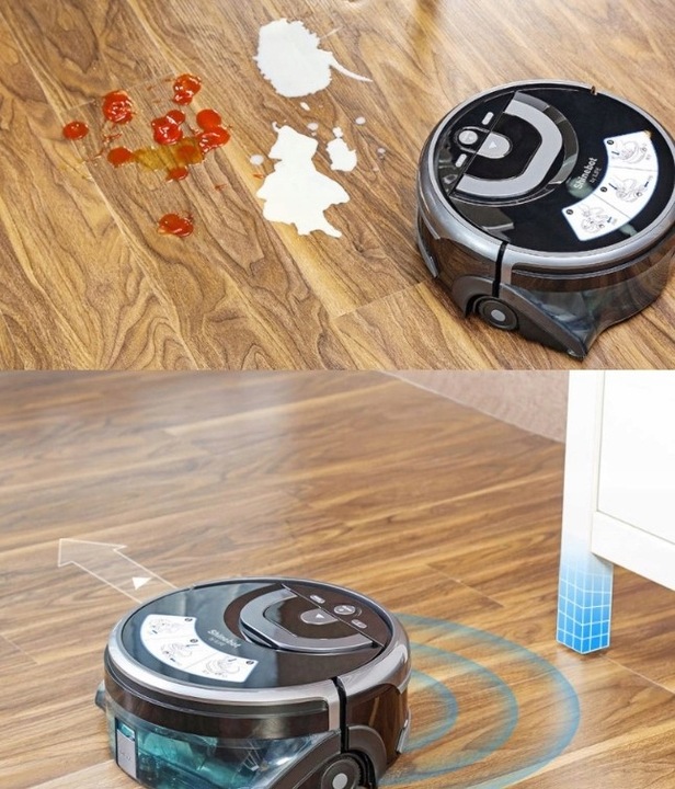 INTELIGENTNY ROBOT MOPUJĄCY Z DWOMA ZBIORNIKAMI NA CZYSTĄ I BRUDNĄ WODĘ