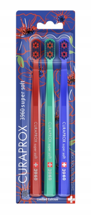 CURAPROX SZCZOTECZKA 3960 EDYCJA LIMITOWANA POPPIES, 3 SZT