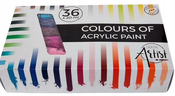 FARBY AKRYLOWE DUŻY ZESTAW FARB AKRYLOWYCH 36x20ml FARBA AKRYLOWA