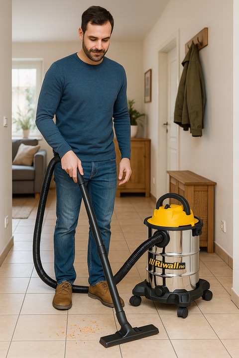 Odkurzacz przemysłowy bezworkowy 2.0 RVS-01 sucho mokro do popiołu