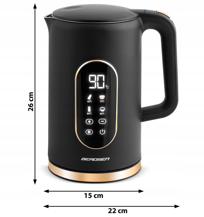 CZAJNIK ELEKTRYCZNY REGULACJA TEMPERATURY 2200W PANEL DOTYKOWY 1,7L