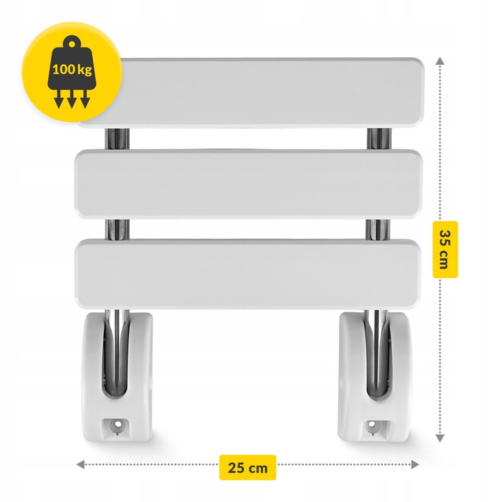 SIEDZISKO KRZESEŁKO SKŁADANE DO WANNY PRYSZNICOWE ŚCIENNE DLA SENIORA