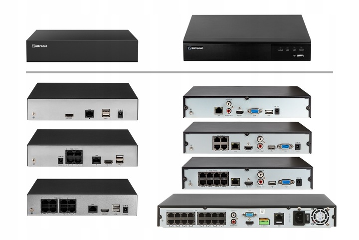 REJESTRATOR DO MONITORINGU SIECIOWY NVR IP 9 KANAŁOWY 4XPOE 8MPx 4K HDMI