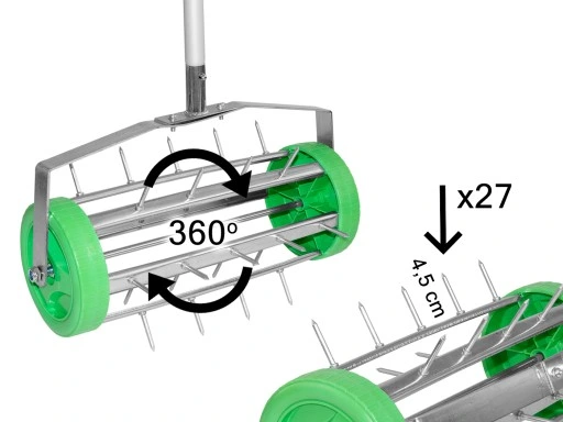 AERATOR WERTYKULATOR RĘCZNY OBROTOWY WALCOWY DO TRAWY TRAWNIKA MURAWY