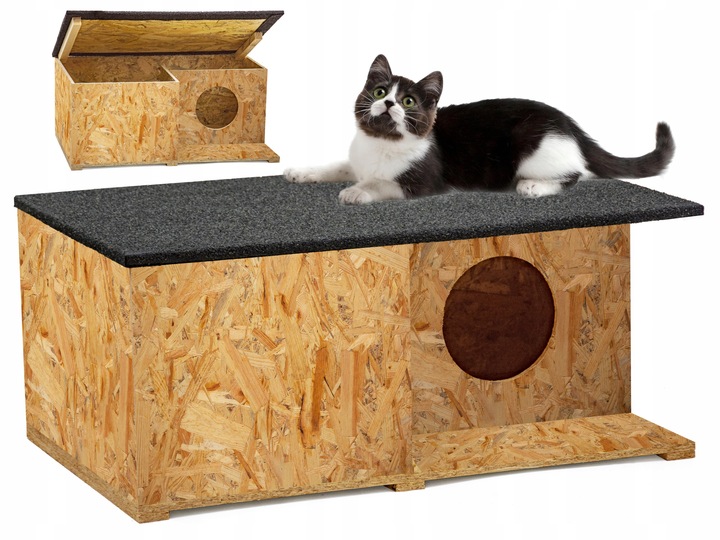 BUDKA BUDA DOMEK KOJEC LEGOWISKO DLA KOTA NA ZIMĘ