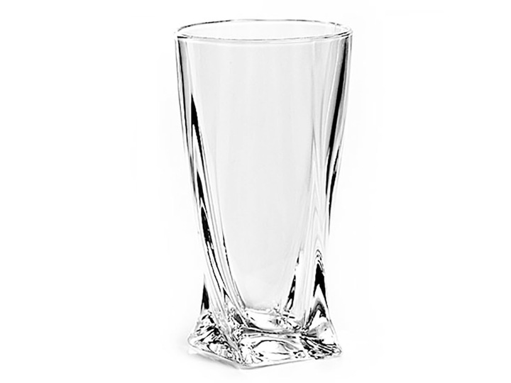 BOHEMIA QUADRO Zestaw Komplet 6 Szklanek Do drinków Napojów SZKLANKI 350 ml