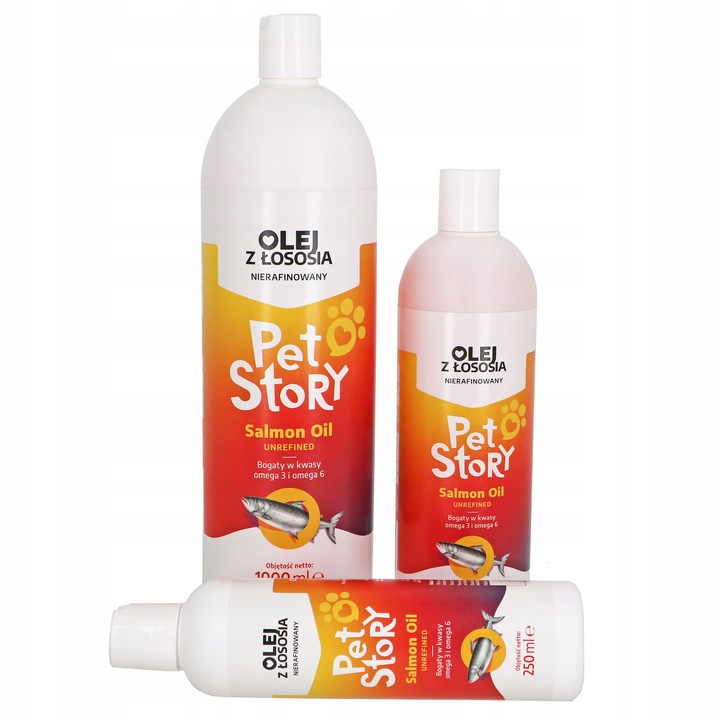 100% OLEJ Z ŁOSOSIA dla Psa Kota 1L Nirafinowany