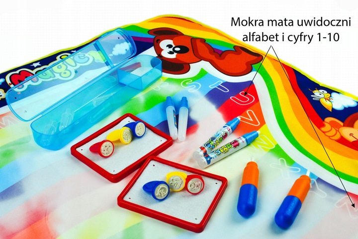 DUŻA MATA WODNA DO MALOWANIA PISAKAMI WODNYMI MATA 100x80 PIECZĄTKI PISAKI