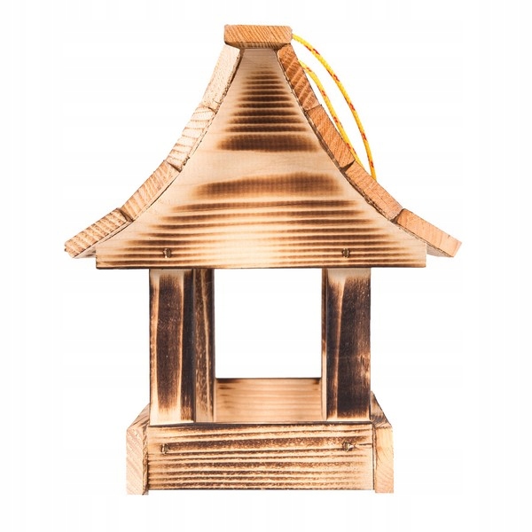 Karmnik dla ptaków + ziarno pokarm duży drewniany budka solidny XXL