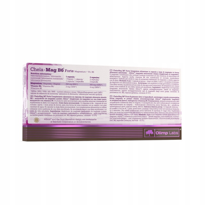 OLIMP CHELA-MAG B6 Forte Vita-min POTĘŻNY MAGNEZ CHELAT STRES WITAMINA B6