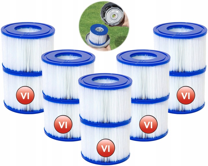 10x FILTR DO POMPY SPA JACUZZI BESTWAY WKŁAD TYP VI