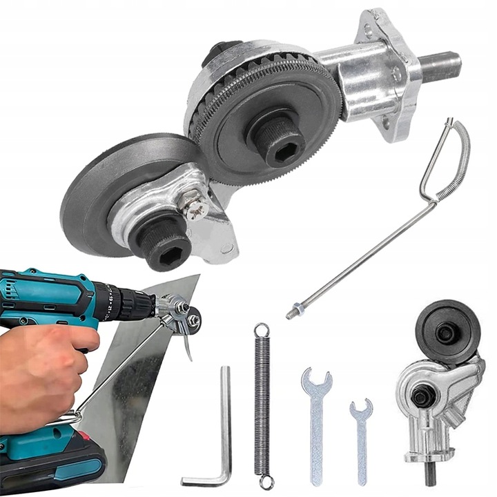 CIĘCIE BLACHY KOŃCÓWKA DO WIERTARKI NÓŻ NOŻYCE ADAPTER NA WKRĘTARKĘ