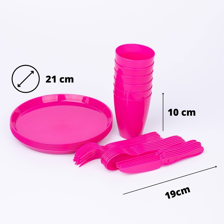 Zestaw piknikowy 31 elementów różne kolory