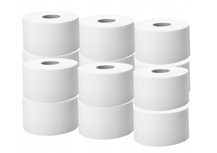 Papier toaletowy JUMBO 2W Celuloza 90m x 12 rolek 1080m GRUBY