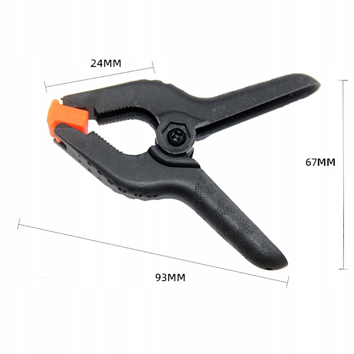 ZESTAW 8 SZT KLIPSÓW MODELARSKICH ŚCISK SPRĘŻYNOWY STOLARSKI KLAMRA