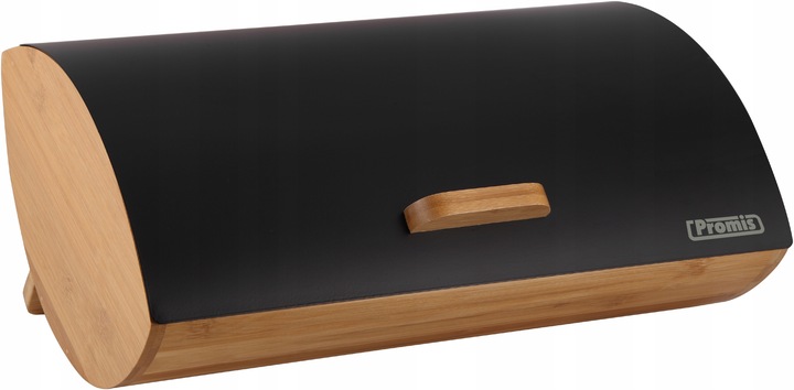 DUŻY CHLEBAK DREWNIANY METALOWY PROMIS POJEMNIK NA PIECZYWO CHLEB